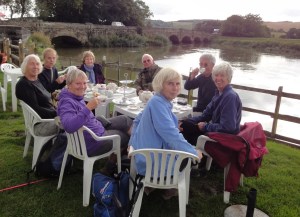 Cream Tea by the River Arun at Amberley - click picture to enlarge