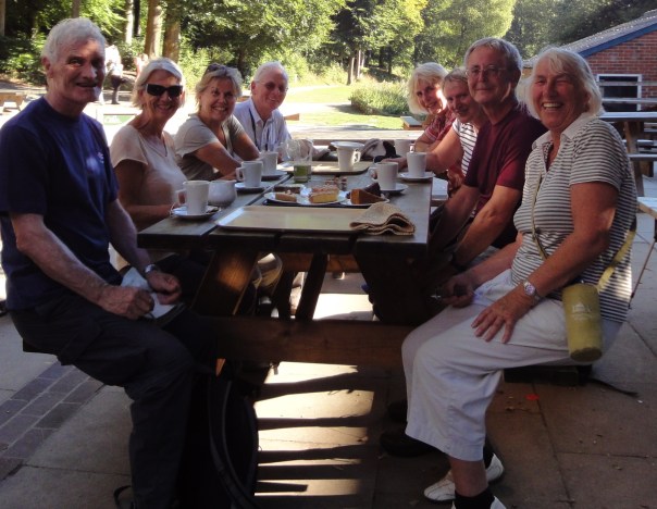 End of walk tea at QE Country Park