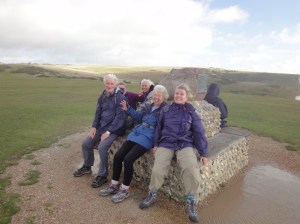 Clinging on for dear life on a very windy Seven Sister