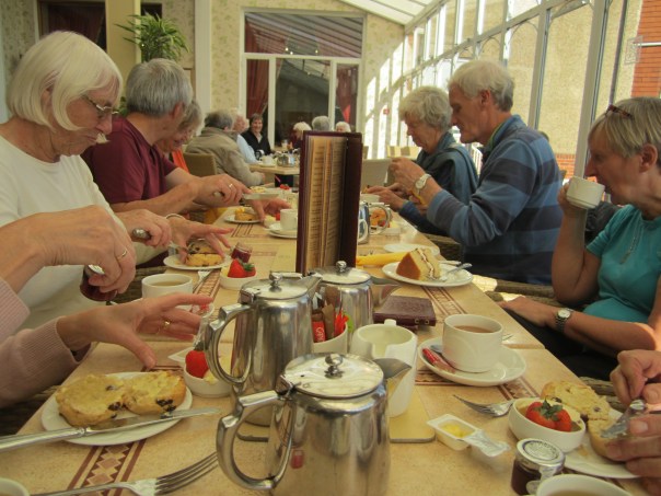 We walked 100 miles for this tea at the Hydro - click to enlarge