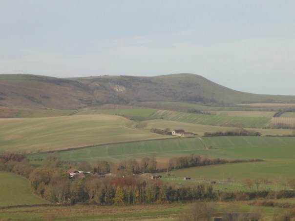 Looking west towards Firle Beacon