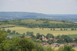 South Harting and the Rother Valley viewed from Harting Down - click to enlarge
